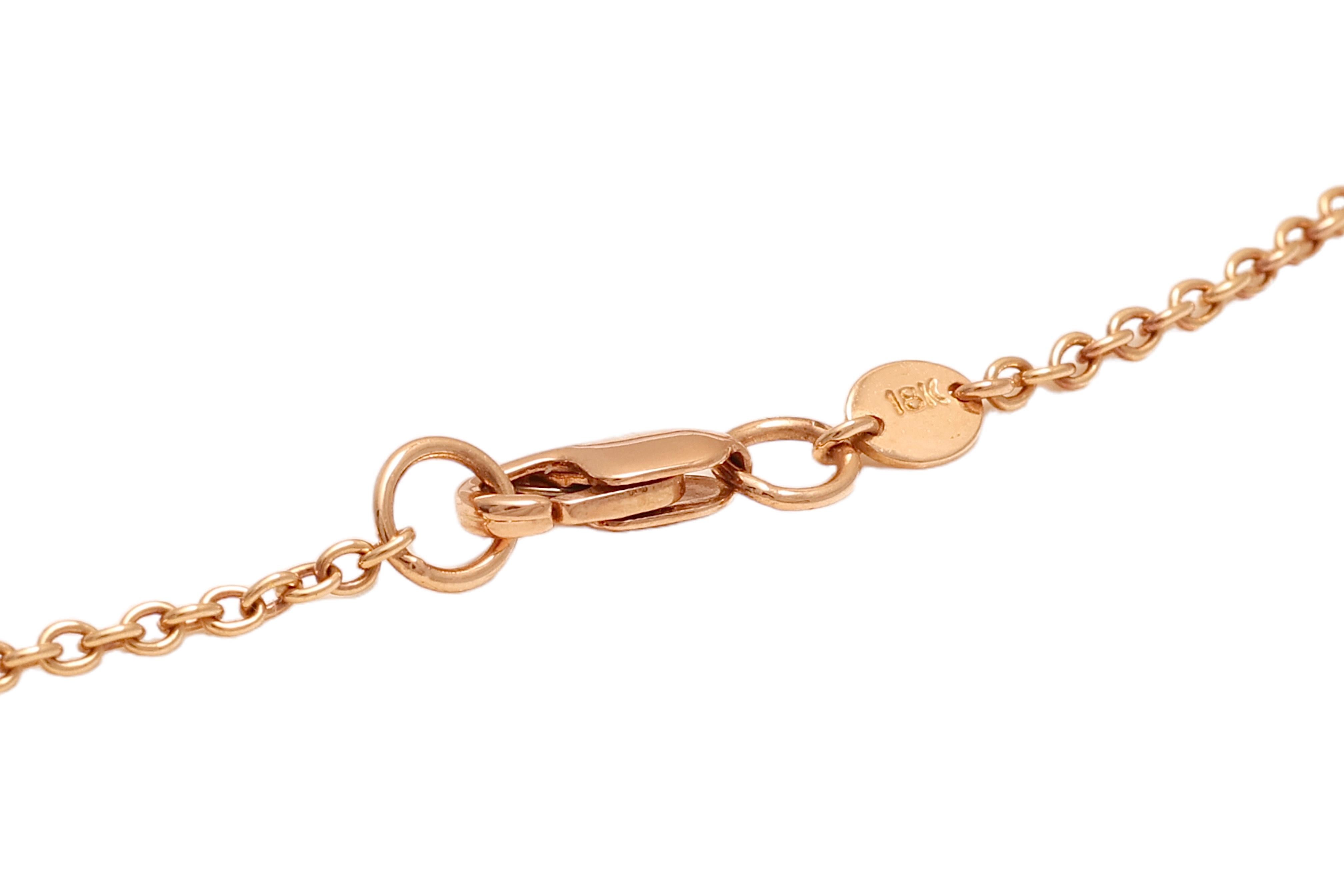 18 kt. Collier de fleurs et boucles d'oreilles pendantes en or rose avec 4,5 ct. Diamants en vente 2