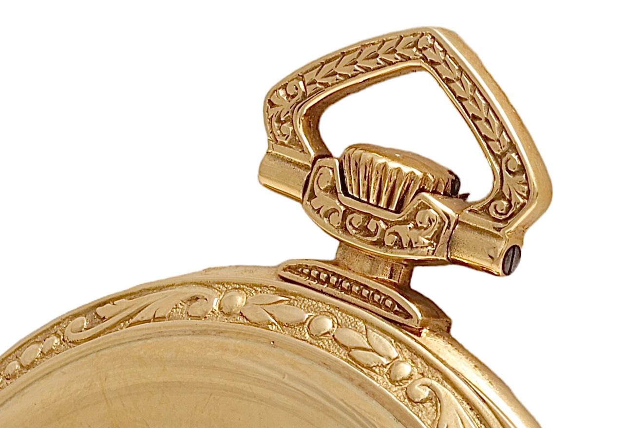 Reloj de bolsillo Jules Jürgensen Copenhagen de oro macizo de 18 quilates, caja y papeles en venta 4