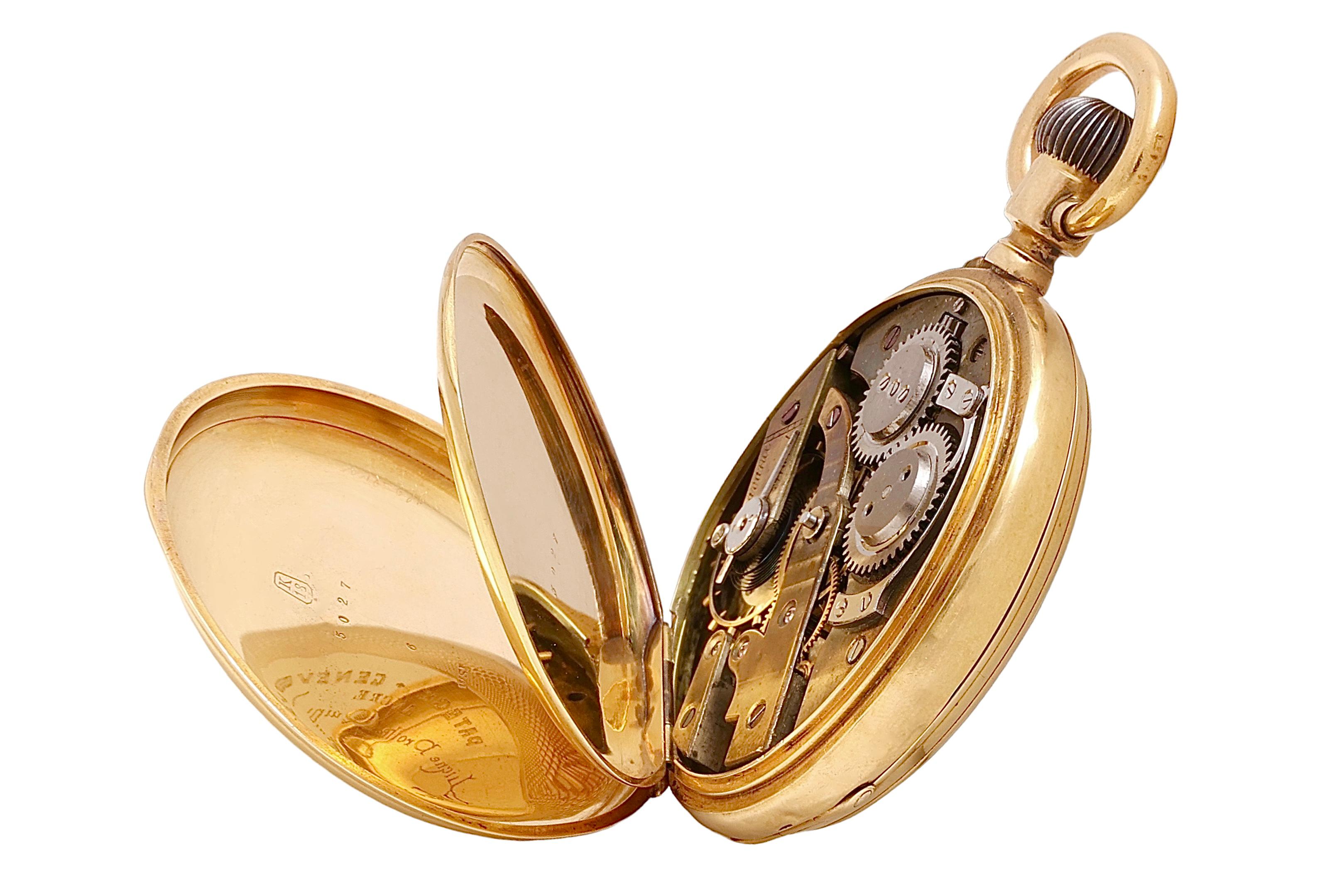 Montre de poche Breguet en or massif 18 ct à spirale Pateck Geneve Excellent état - En vente à Antwerp, BE