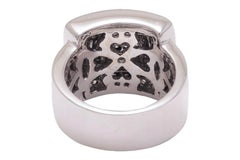 18 kt. Solid & Heavy 18.4Gr. White Gold Ring Set With 2 ct. Top Quality Diamonds
