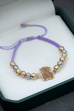 18 Kt Tri-Gold Bear Bracelet