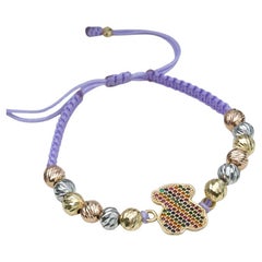 18 Kt Tri-Gold Bear Bracelet