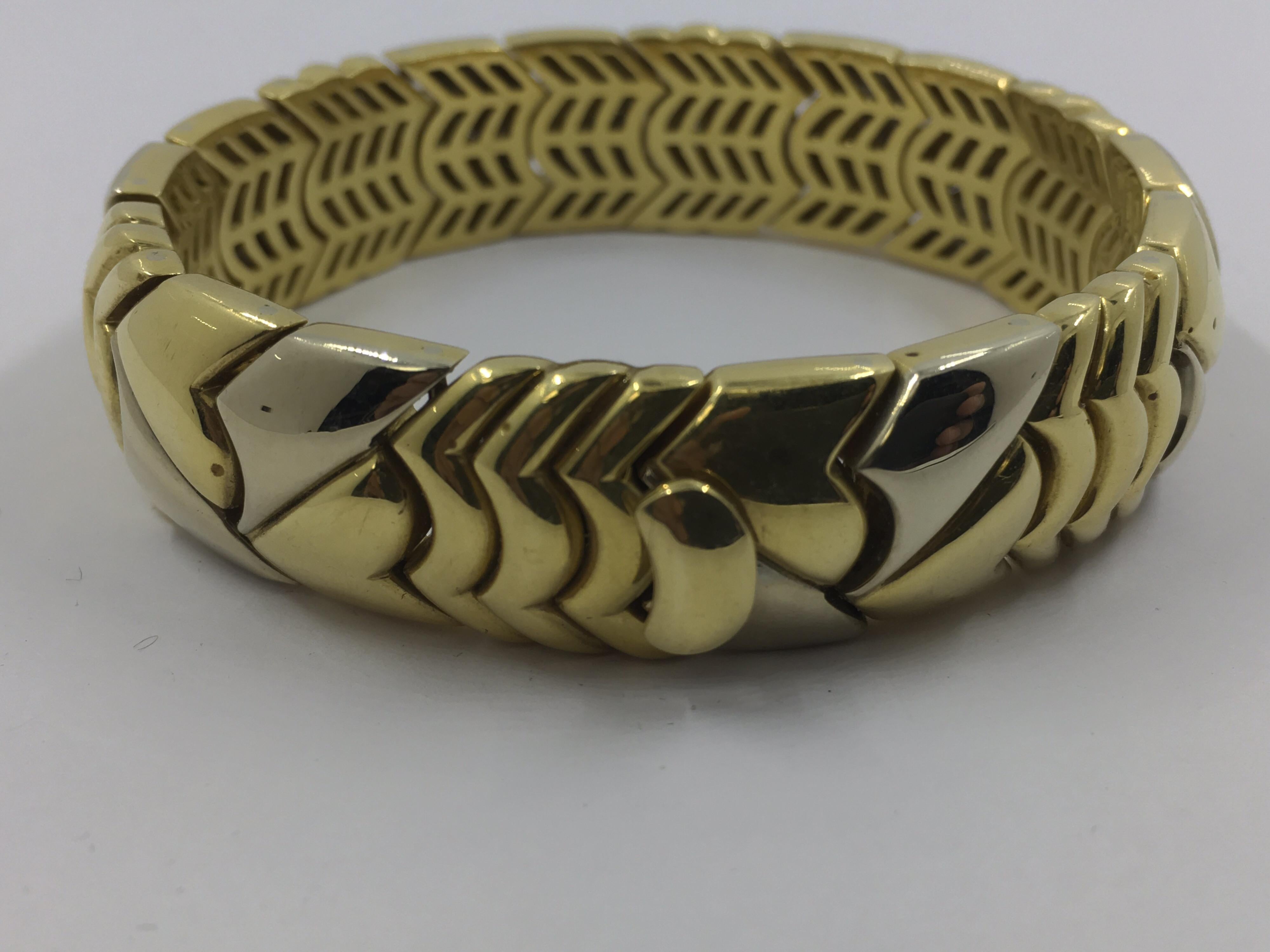 18 Kt White and Yellow Gold Bracelet
made in Italy
