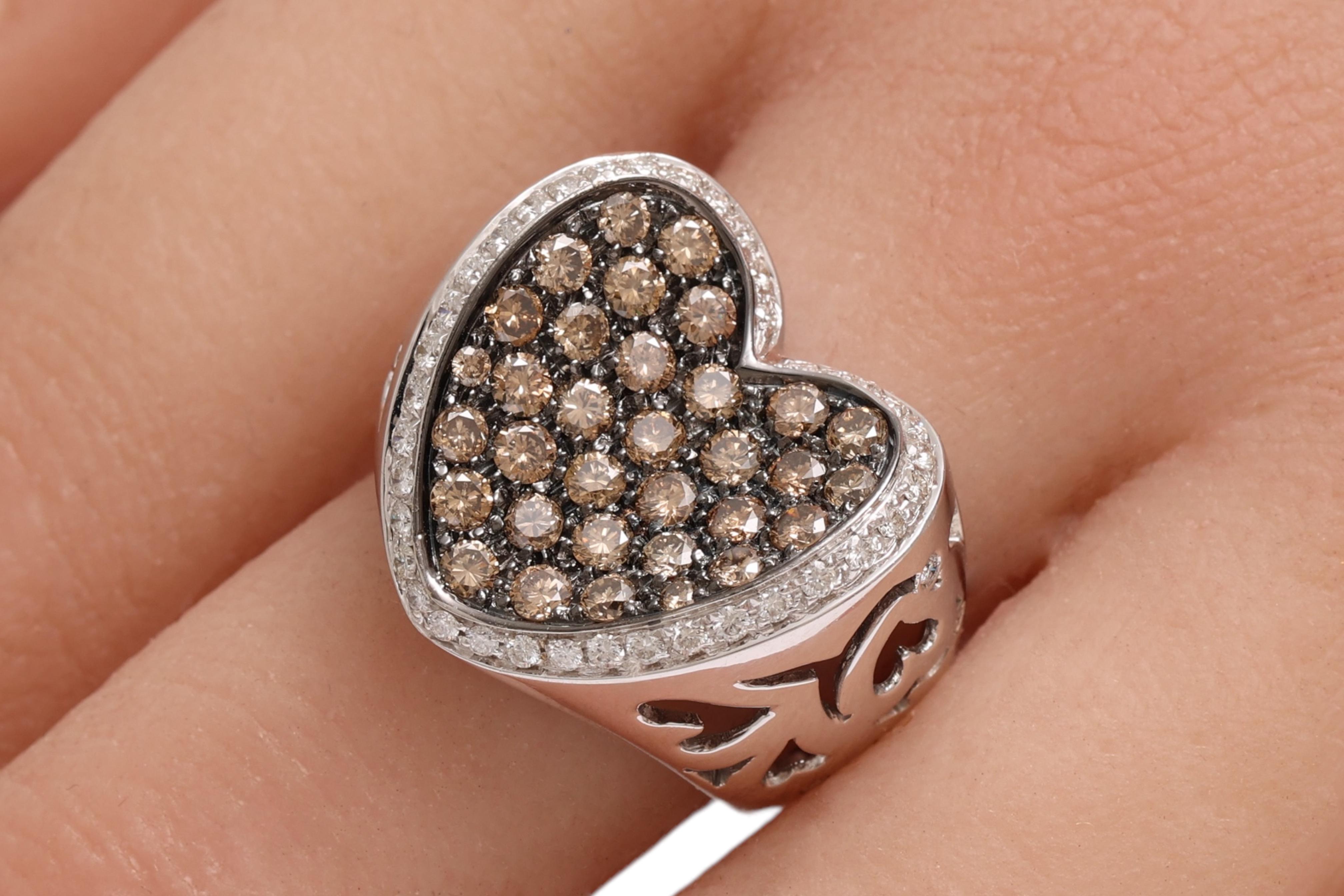 Or blanc 18 carats, diamants blancs 0,38 carat et 1,6 carat en vente 5