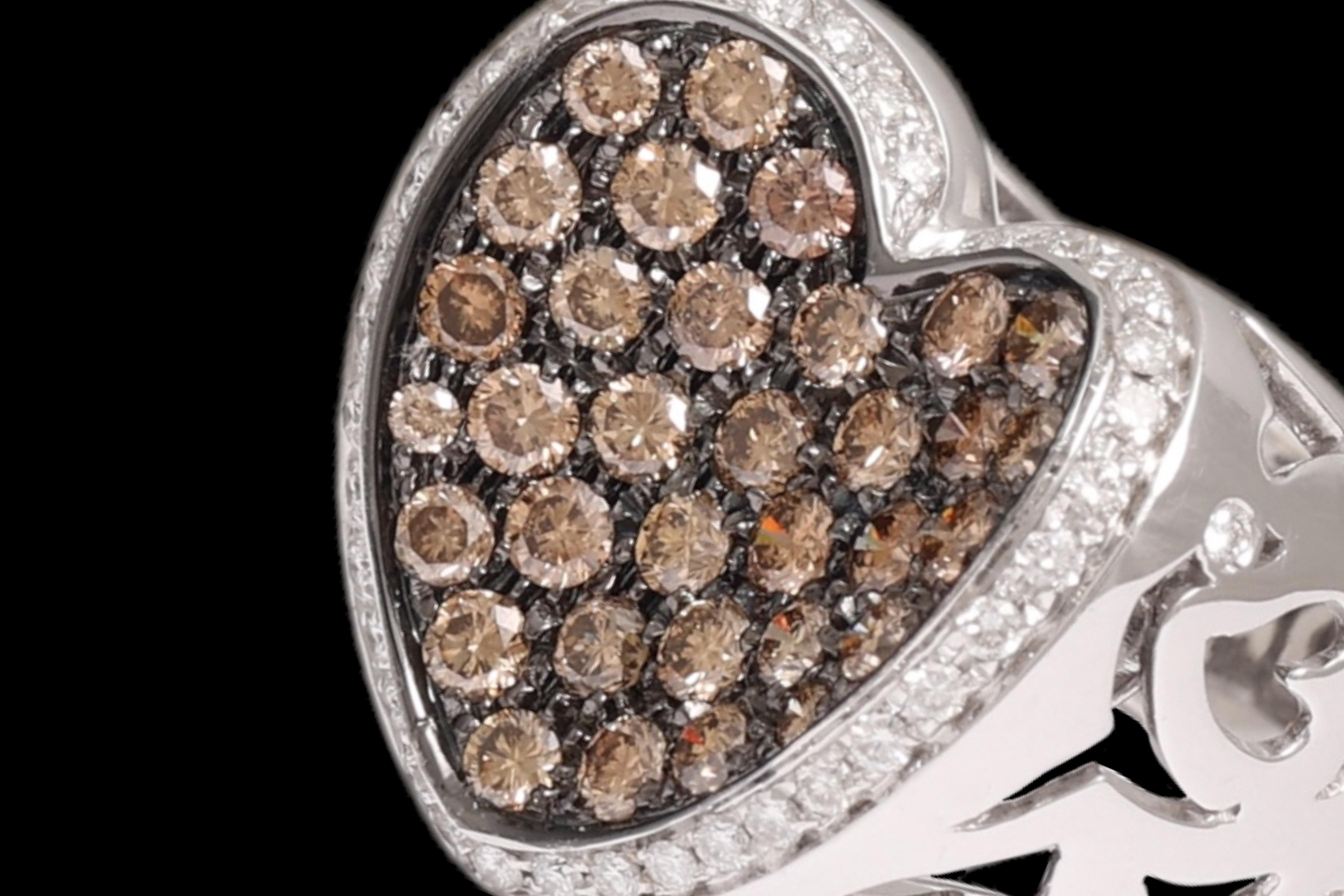 Artisan Or blanc 18 carats, diamants blancs 0,38 carat et 1,6 carat en vente