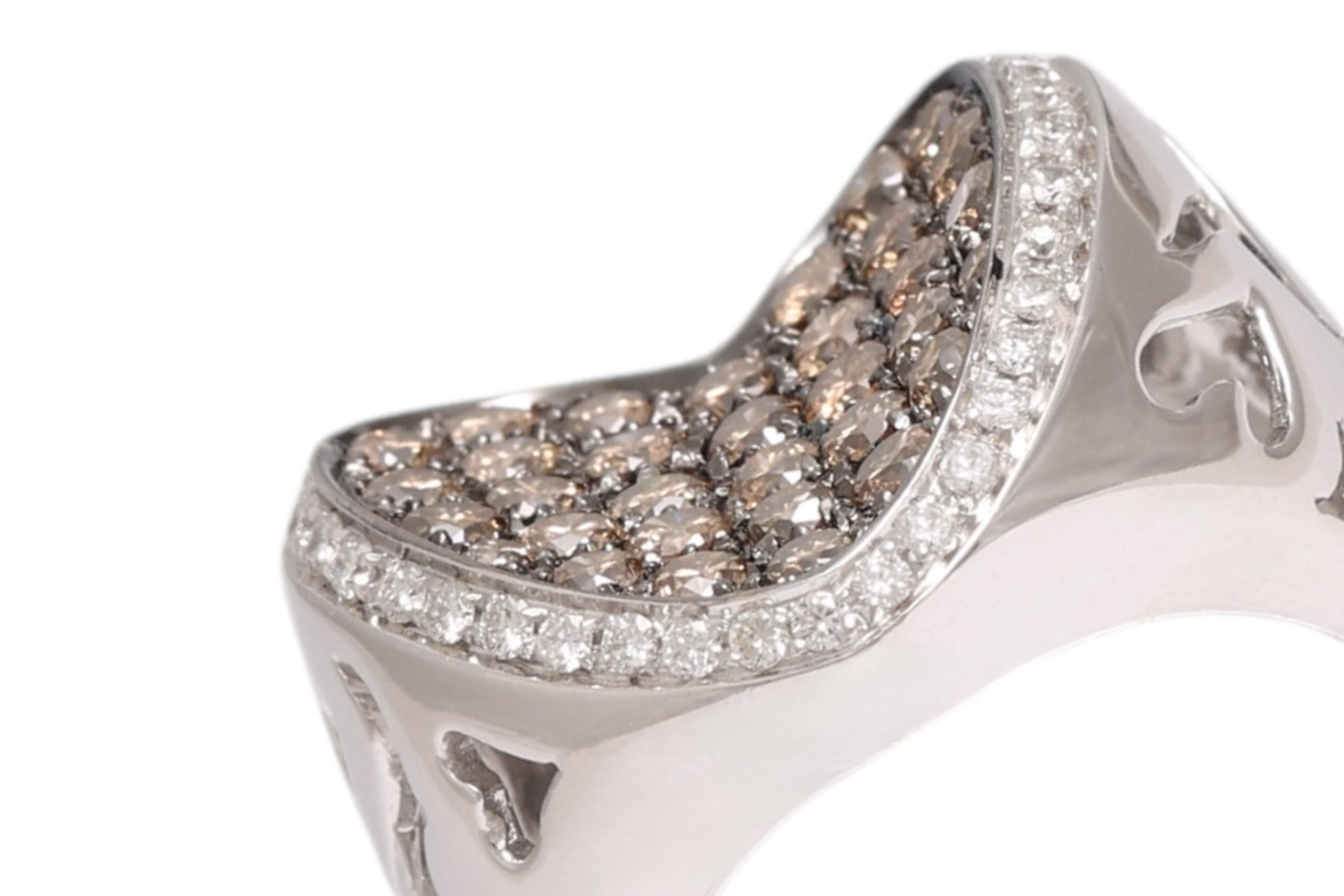 Taille brillant Or blanc 18 carats, diamants blancs 0,38 carat et 1,6 carat en vente