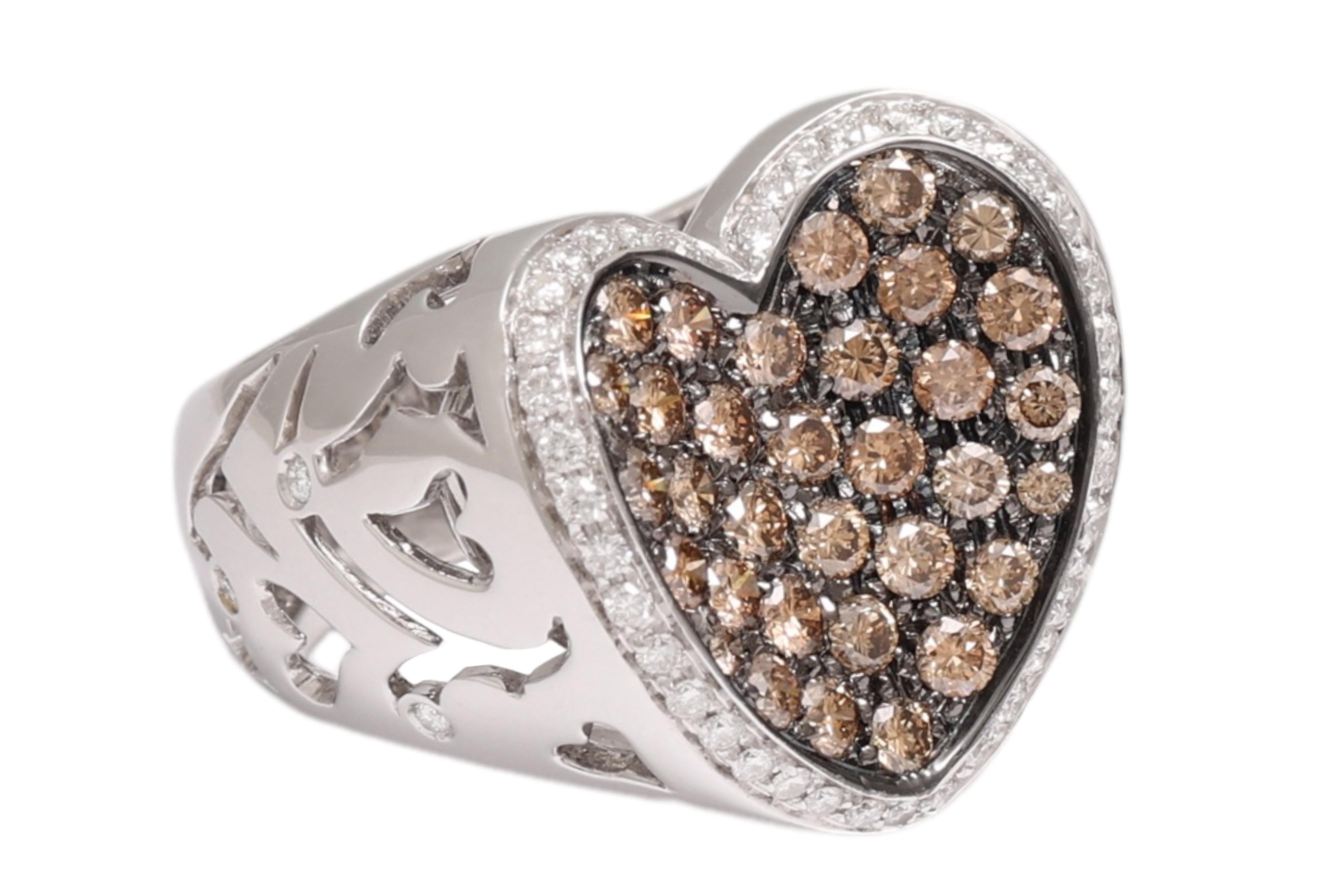 Or blanc 18 carats, diamants blancs 0,38 carat et 1,6 carat Neuf - En vente à Antwerp, BE