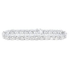 Diana M. I. Personalizzato 13,50 Carati  Bracciale tennis con diamanti a reticolo 18 kt  Oro bianco