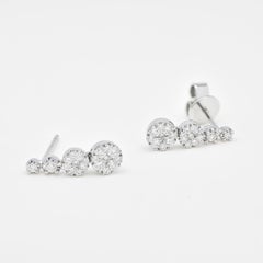 Natural Diamond 0.52 carats 18KT White Gold  Drop Dangler Earring