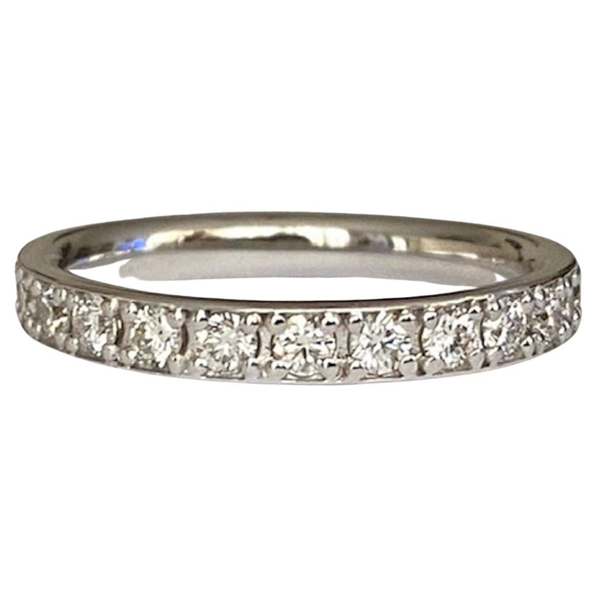 18 Kt. White Gold Alliance Ring with Diamonds 0.96 Ct For Sale