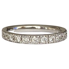 18 Kt. White Gold Alliance Ring with Diamonds 0.96 Ct