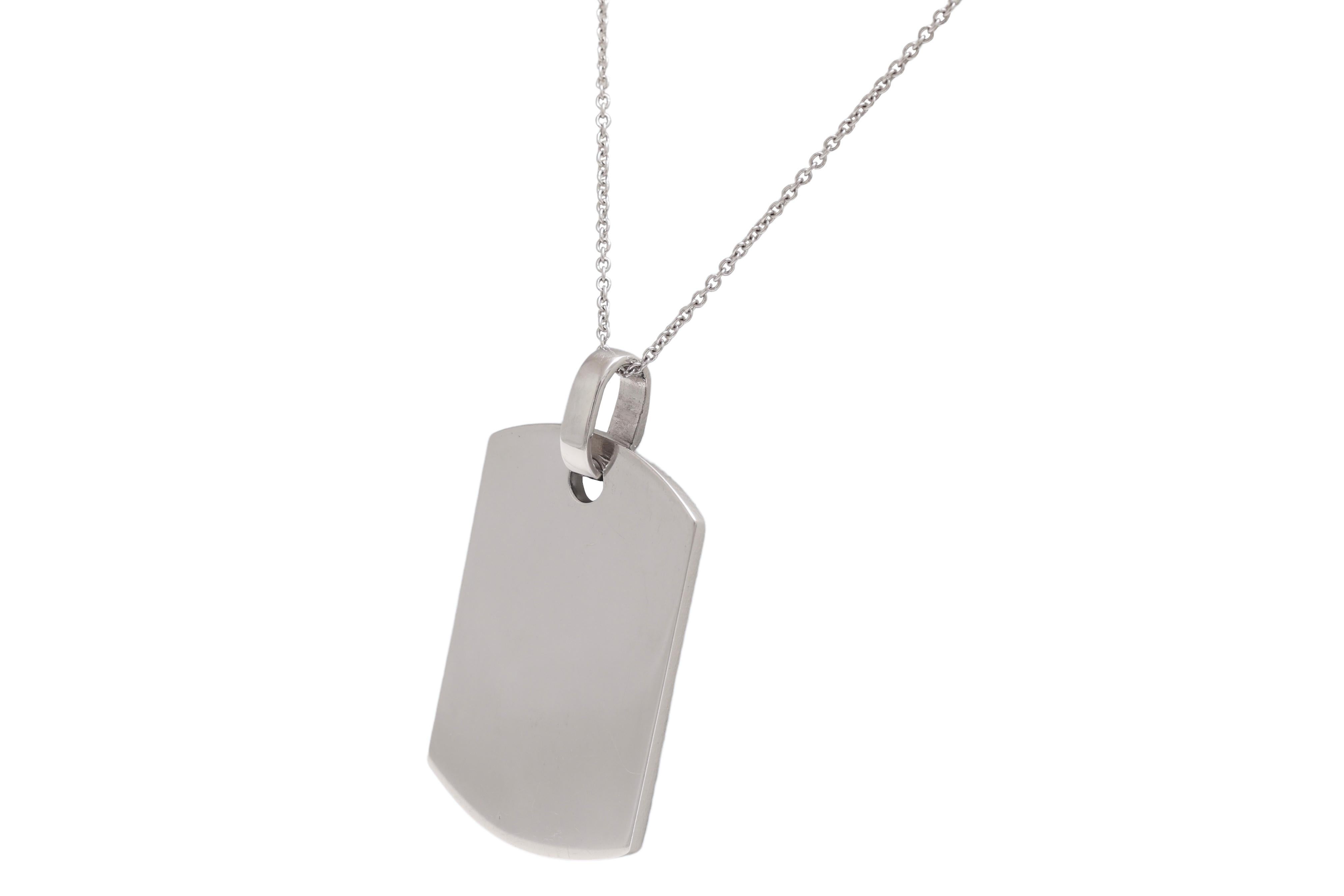 18 kt. Pendentif amulule en or blanc, 3,22 carats Diamants et 1,02 ct. Saphir jaune en vente 1