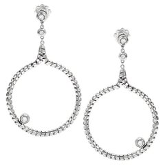 18 kt White Gold and Diamond Earrings - TORCHON Collection *