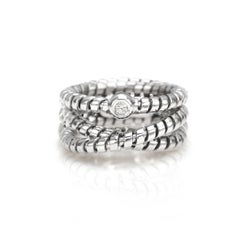bague en or blanc 18 kt et diamants - Collection TORCHON*