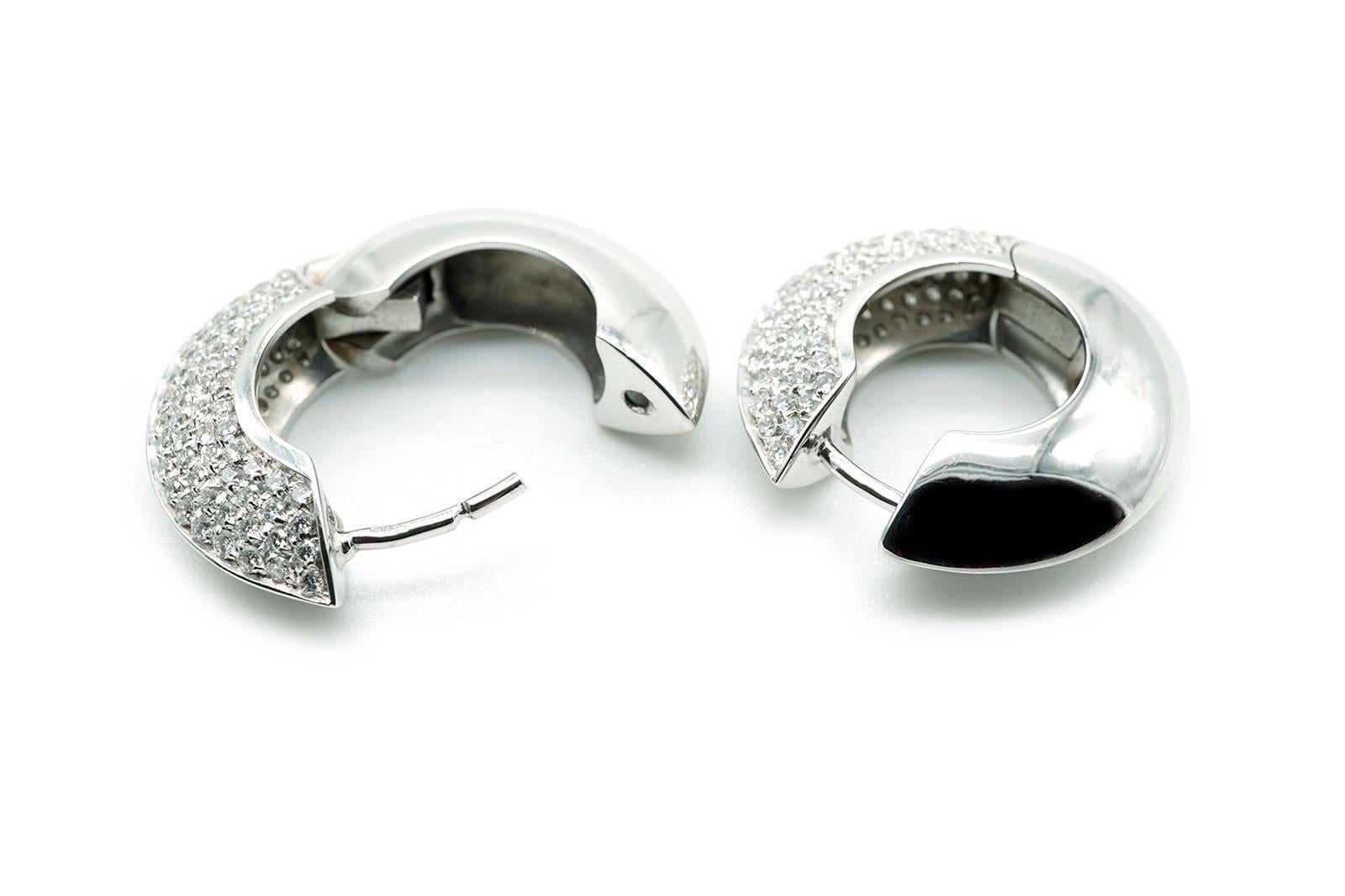 diamond shape hoop earrings