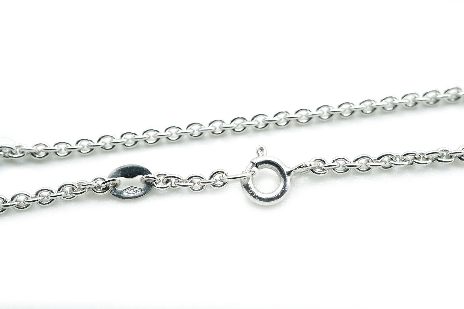 Modern 18 Kt White Gold and Diamonds Stick Bar Necklace For Sale