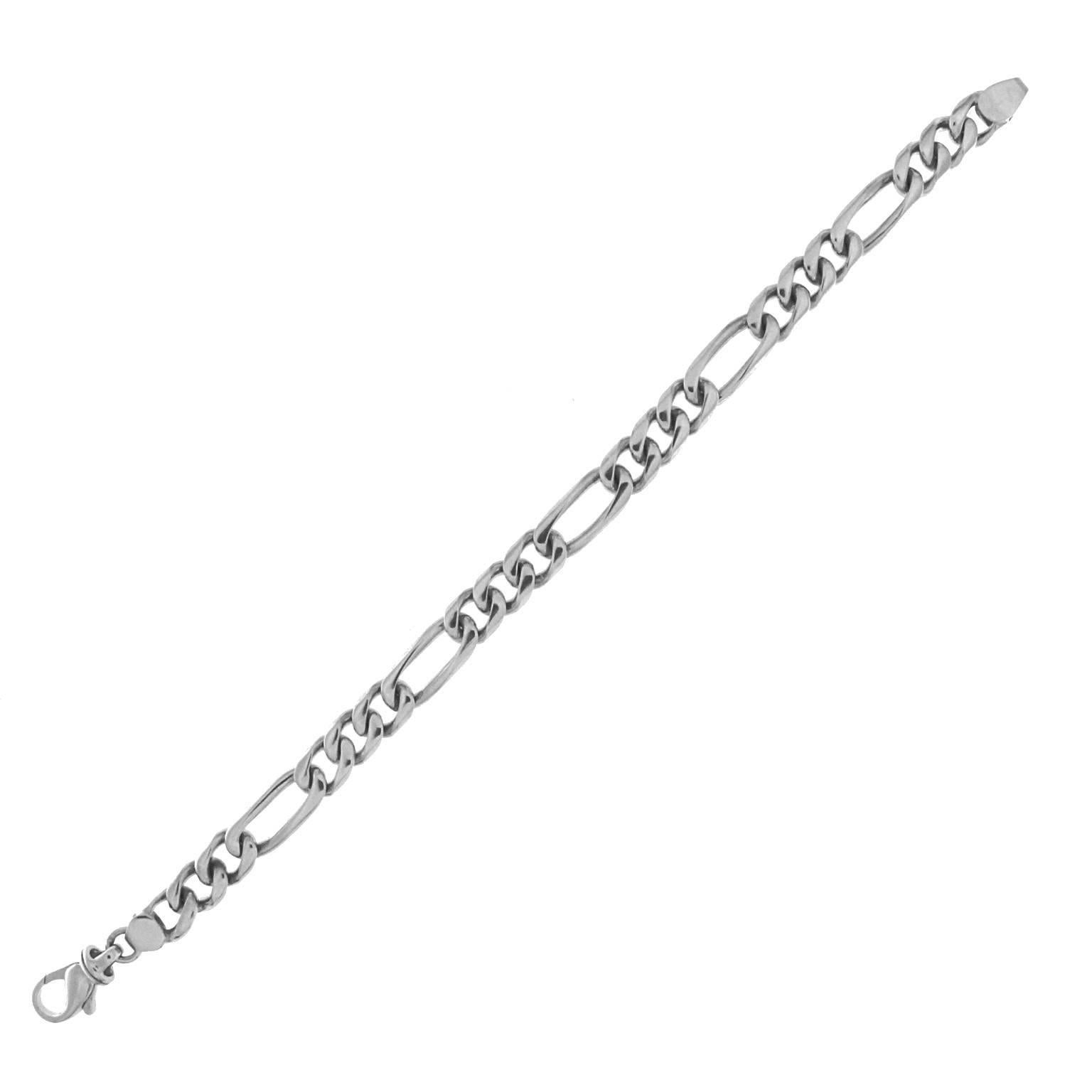 Classic 18k white gold chain bracelet  born from the 