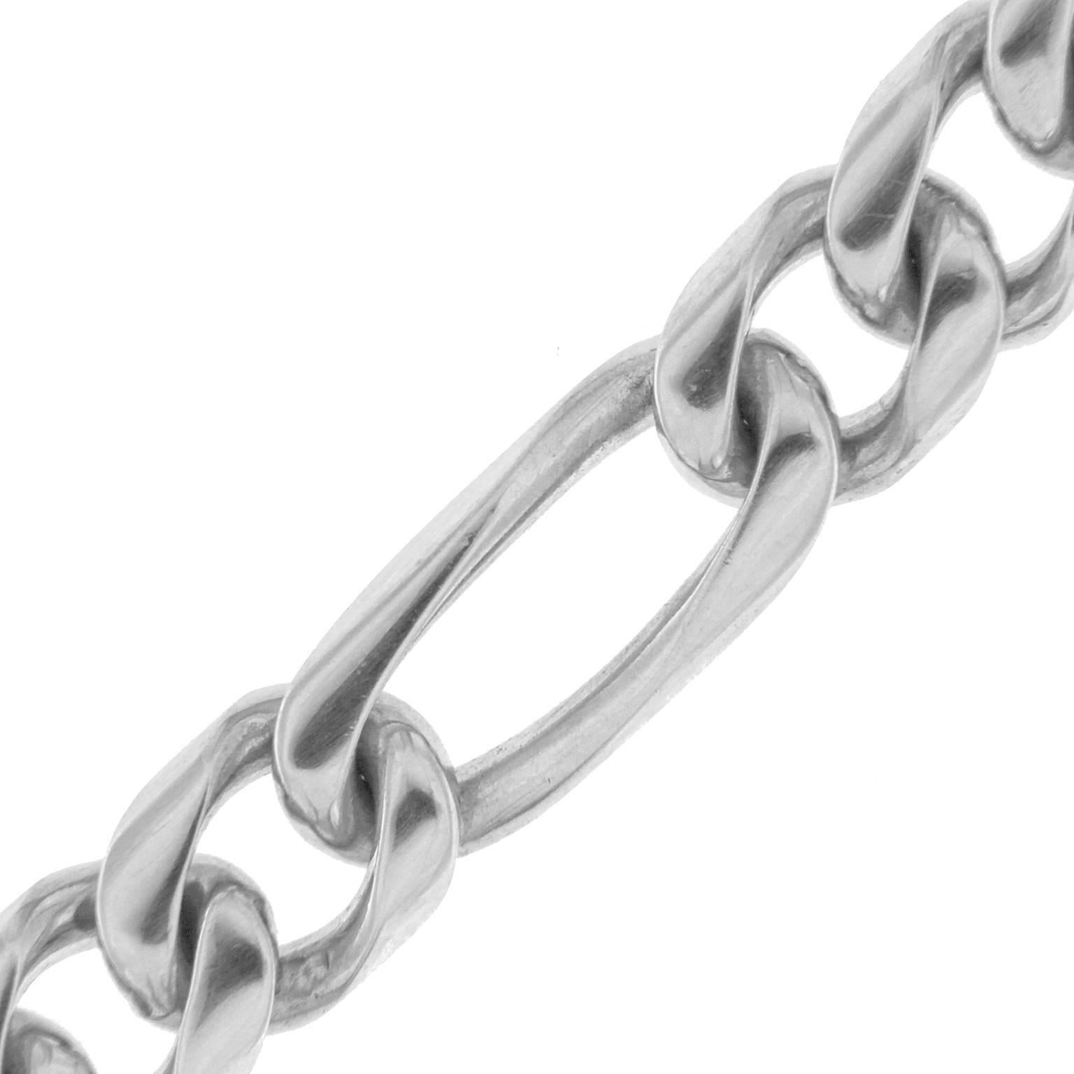 18 Karat White Gold Chain Bracelet In New Condition For Sale In Milano, Lombardia