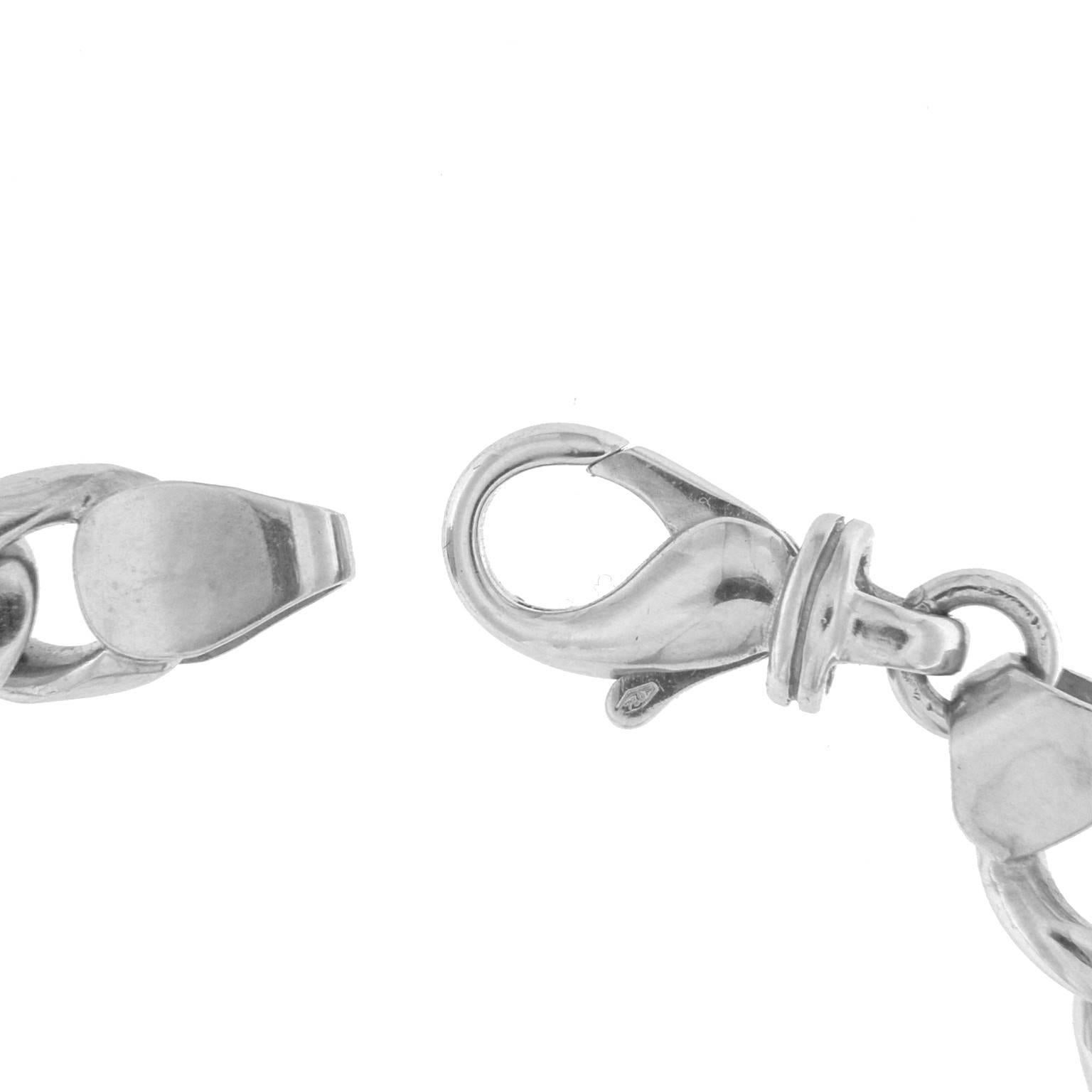 Bracelet à chaîne en or blanc 18 carats Unisexe en vente