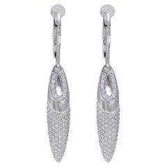18 kt. White Gold Chimento Dangle Earrings With 2.6 ct. Diamond