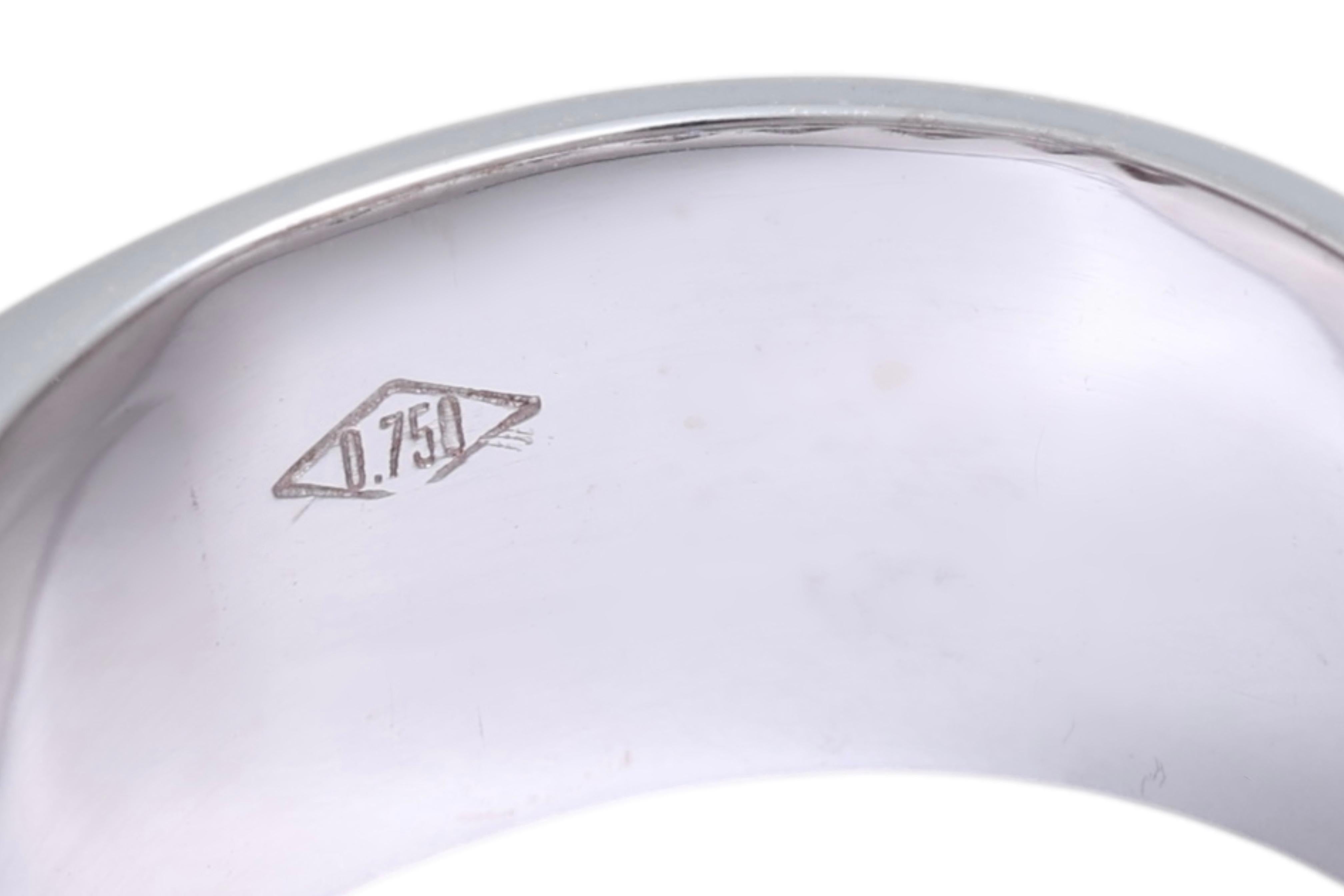 18 kt. White Gold Completely Hand Made Ring with 3.60 ct. Top Quality Diamonds For Sale 4