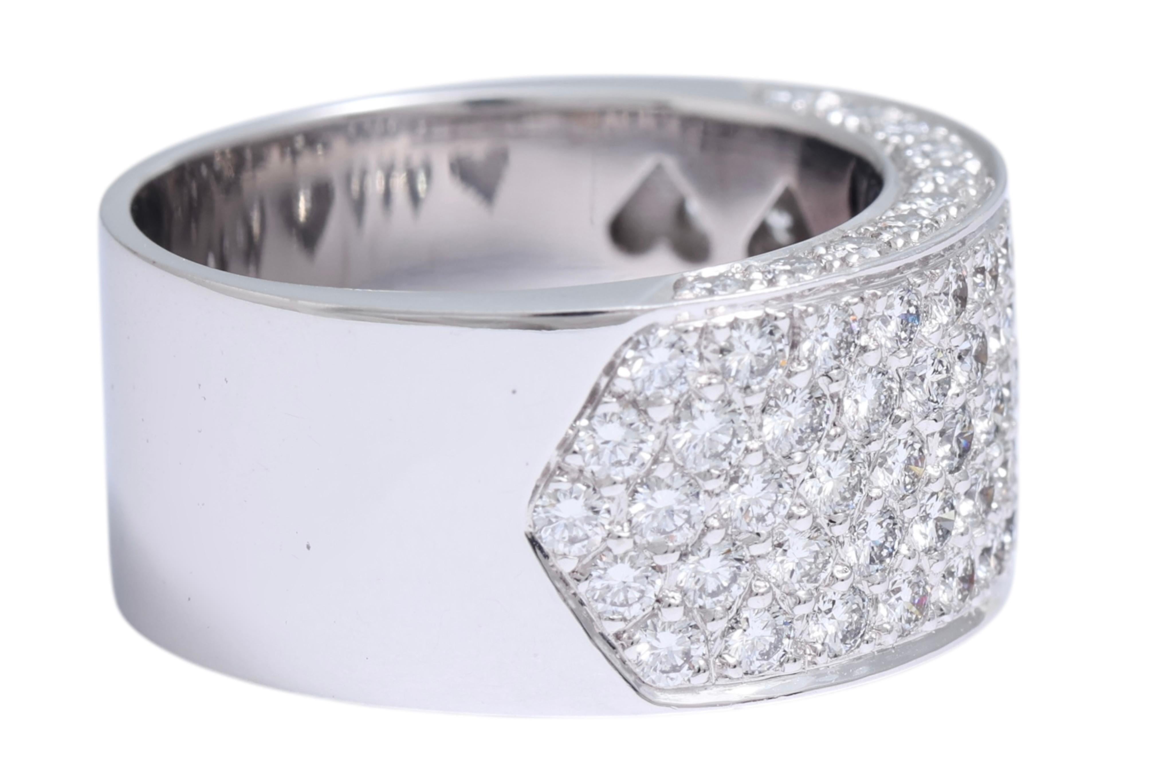 Brilliant Cut 18 kt. White Gold Completely Hand Made Ring with 3.60 ct. Top Quality Diamonds For Sale