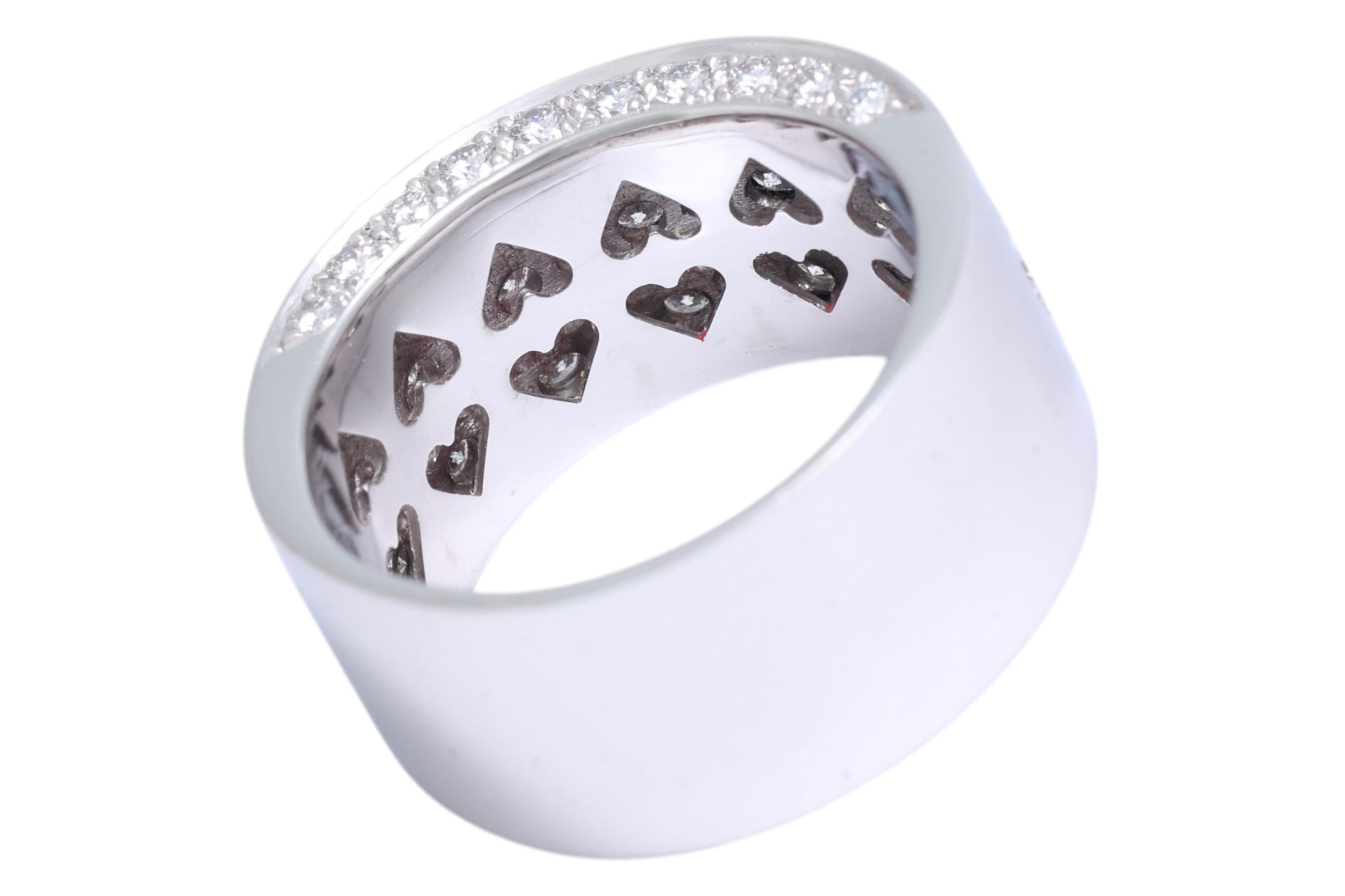 18 kt. White Gold Completely Hand Made Ring with 3.60 ct. Top Quality Diamonds For Sale 3