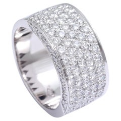 18 kt. Weißgold Vollständig Hand Made Ring mit 3,60 ct. Diamanten höchster Qualität