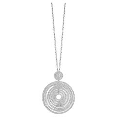 18 kt white gold Diamond Bracelet & Big 18 kt White Gold Diamond Pendant