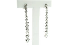 18 Kt White Gold Diamond Chandelier Earrings Ct 3.70