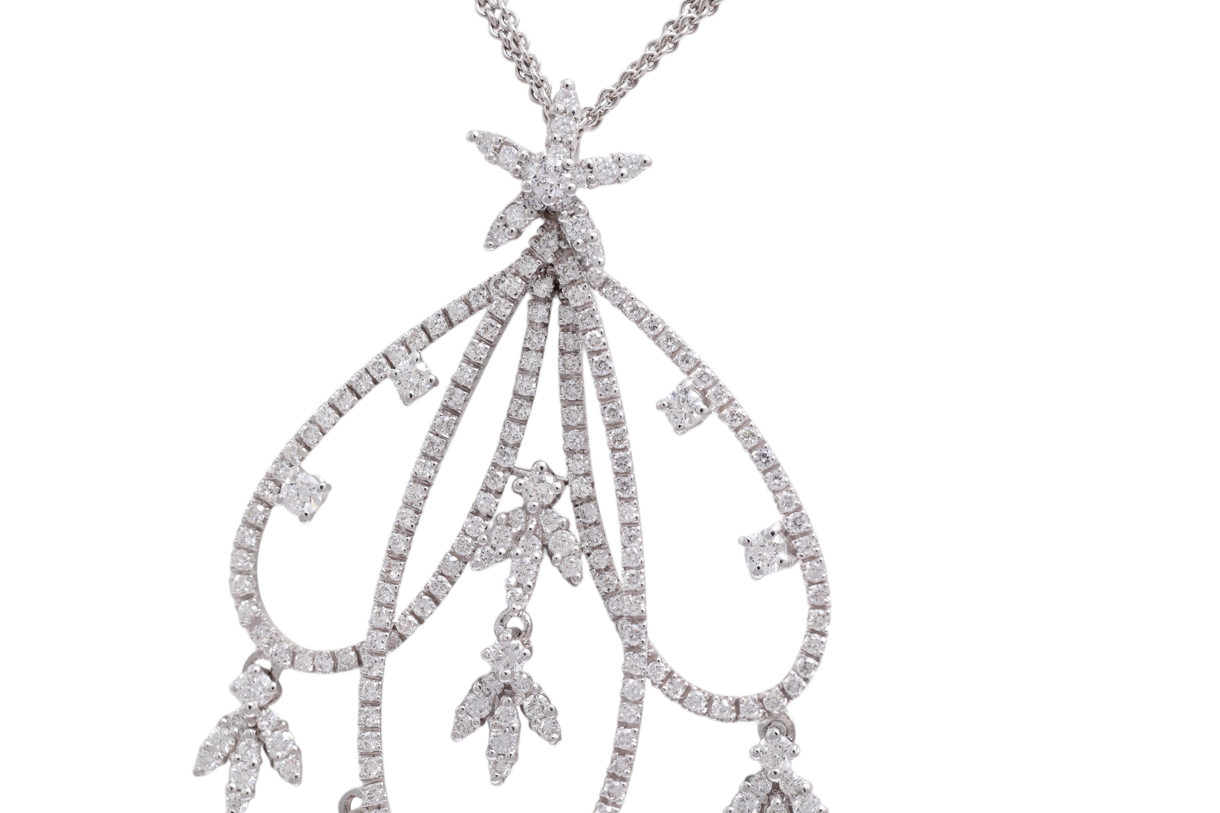 Collana Crivelli in oro bianco e diamanti 18 Kt con parti mobili In condizioni Nuovo in vendita a Antwerp, BE