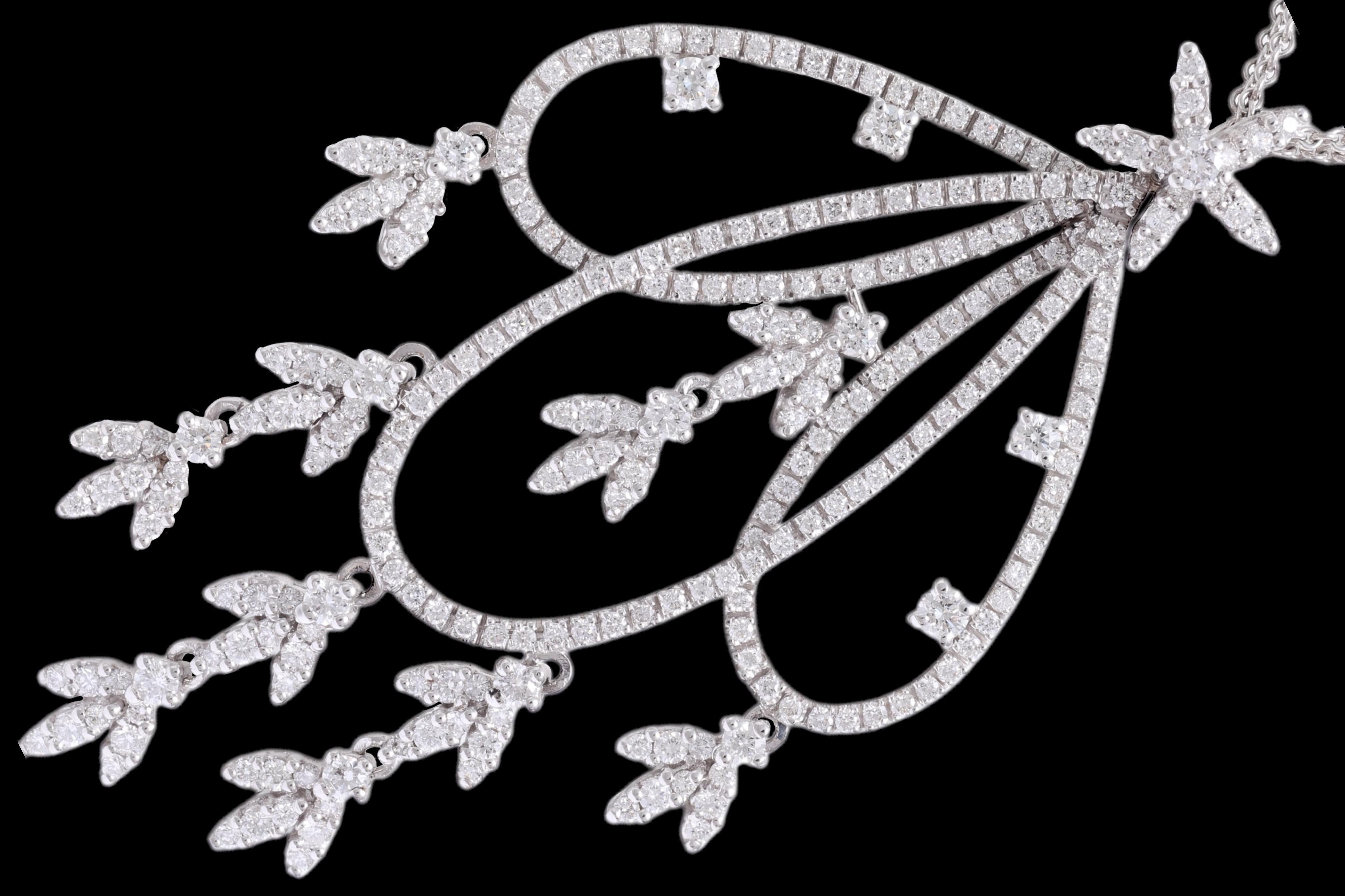 da uomo o donna Collana Crivelli in oro bianco e diamanti 18 Kt con parti mobili in vendita