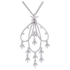18 Kt White Gold & Diamonds Crivelli Necklacewith Moving Parts