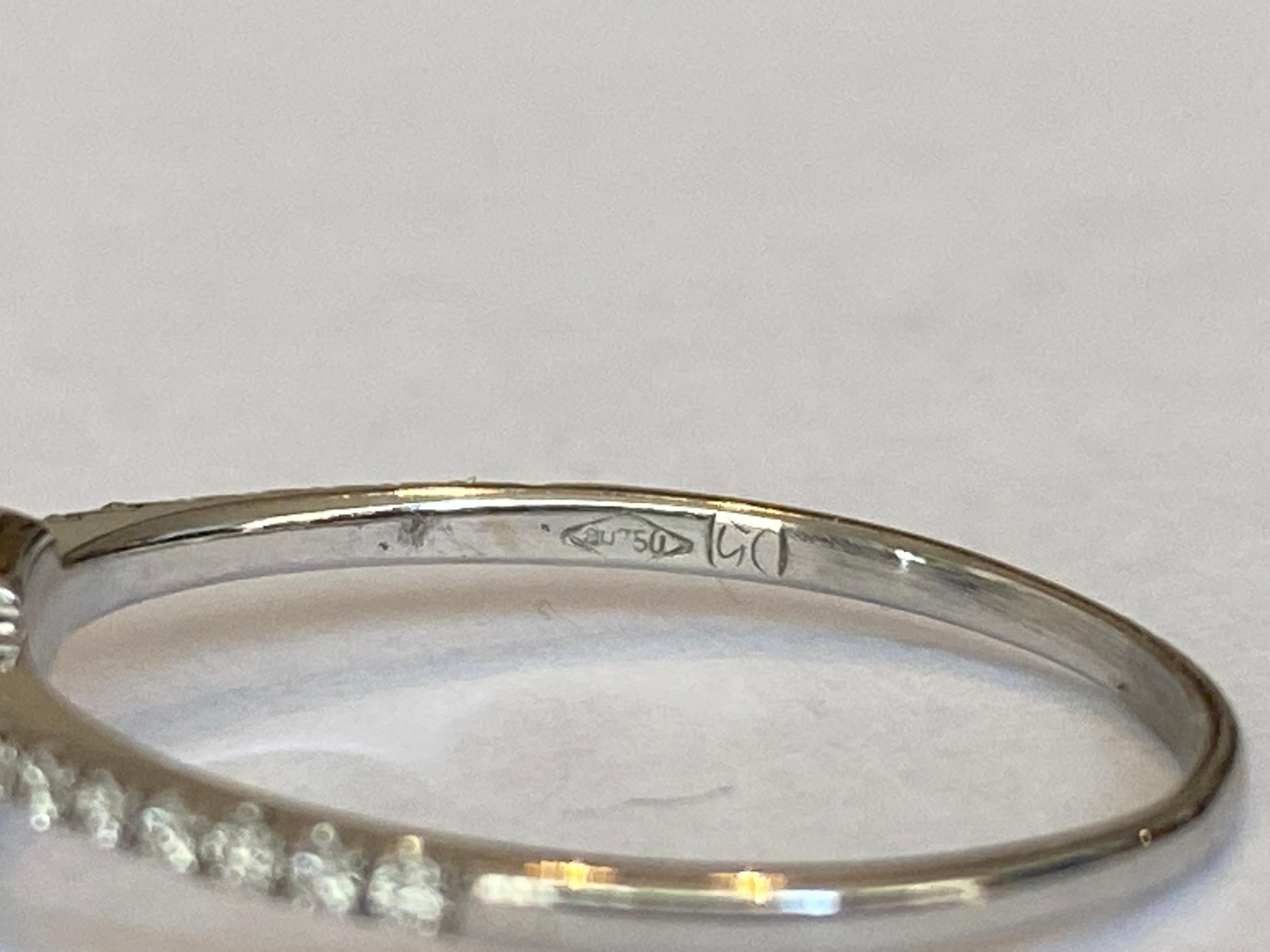 18 Kt. Anello Diana in oro bianco con zaffiro e diamanti da 1,00 carati in vendita 6