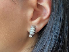 18 Kt White Gold Earrings and FOPE Brilliant Cut Diamonds, Made in Italy Jewelry