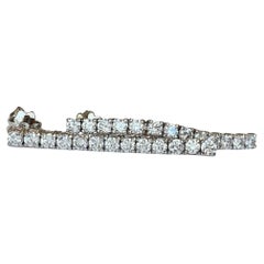 18 kt. White gold Earrings with  1.82 ct Diamonds