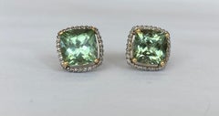 Ohrringe aus 18 Karat Weißgold mit 5,00 Karat Turmalin und Diamanten