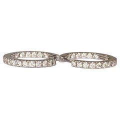 18 Karat White Gold Earrings with Diamands