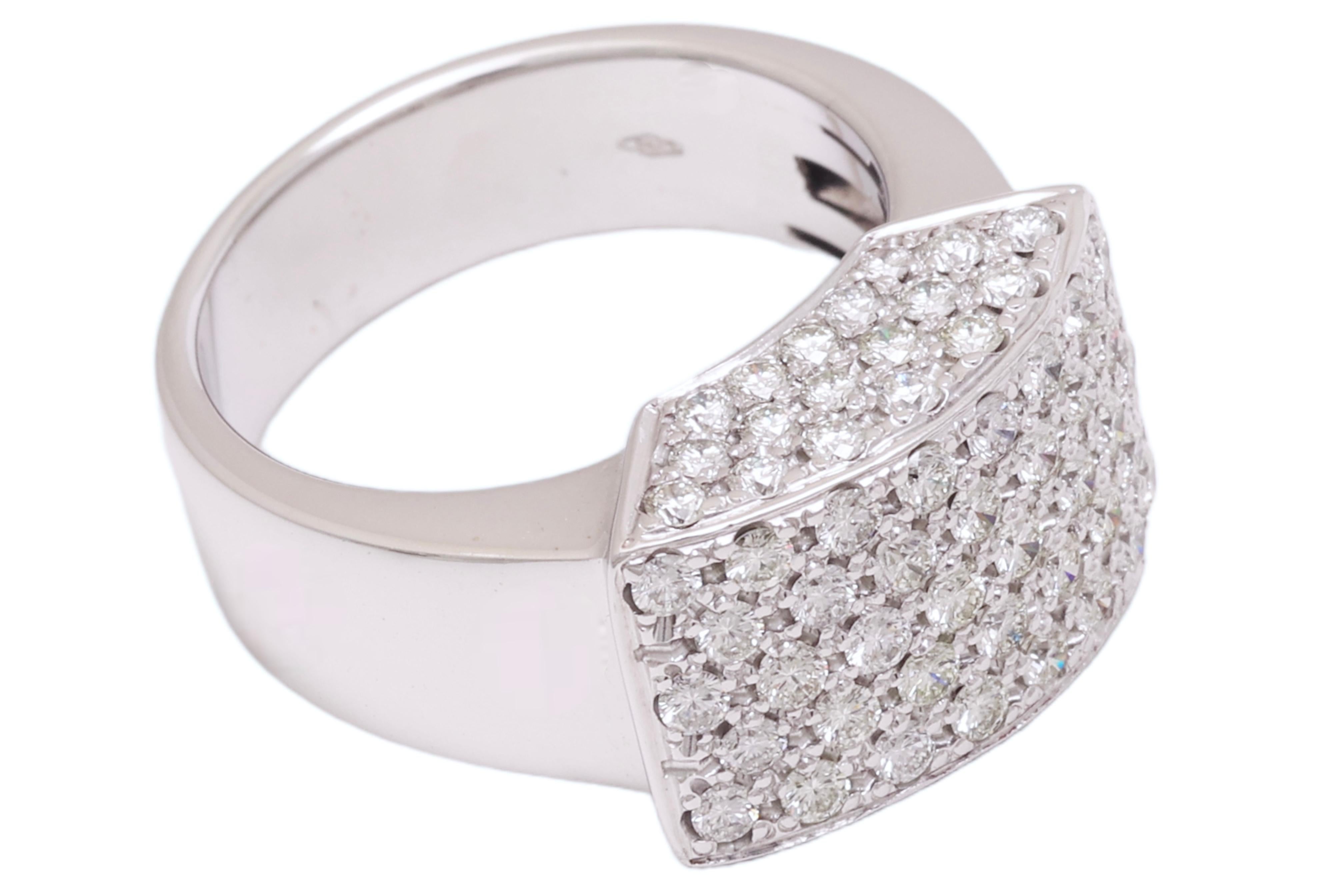 Taglio brillante 18 kt. Anello di fidanzamento in oro bianco con 2,88 carati. Diamanti con taglio Brilliante in vendita