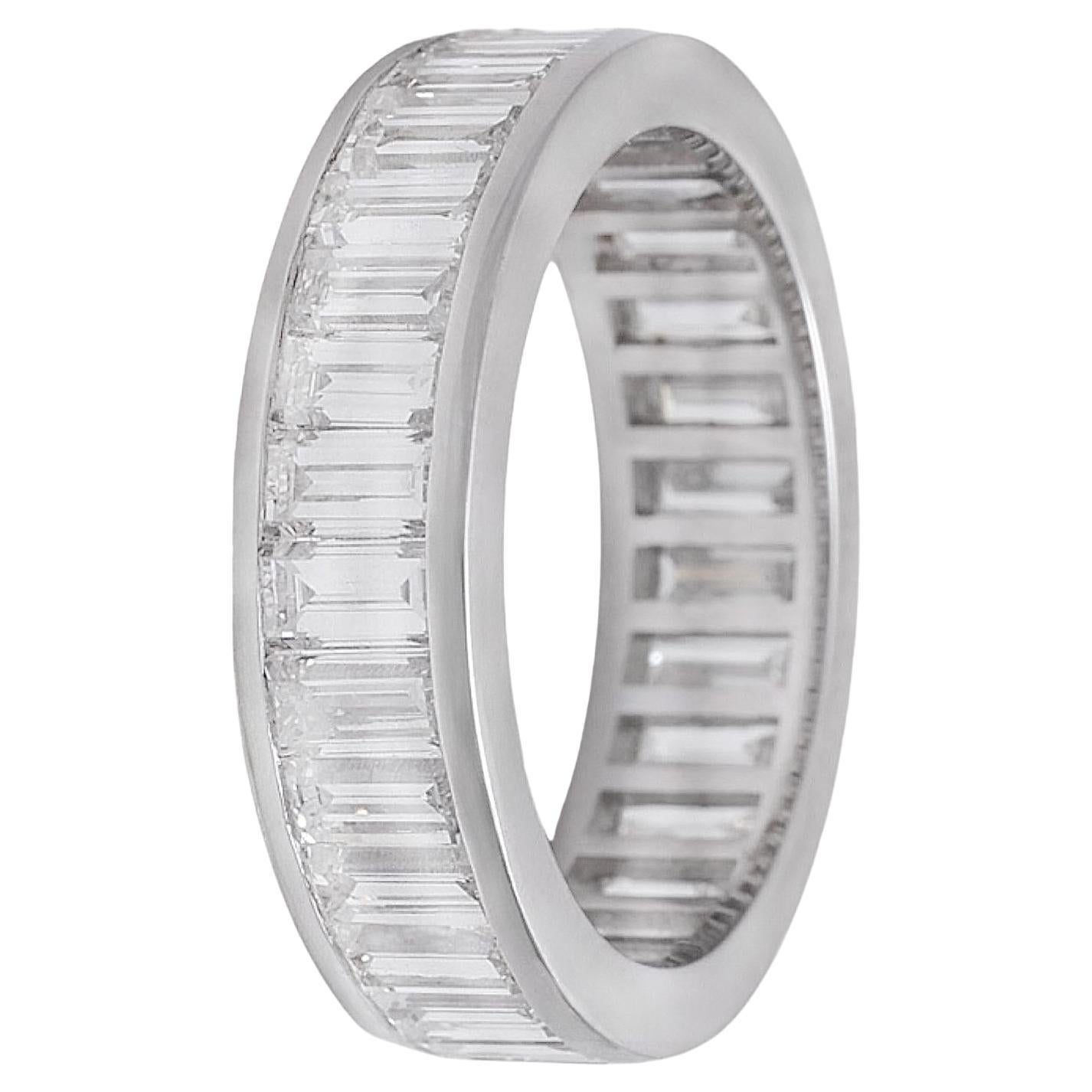18 Kt White Gold Eternity Baguette Diamond Ring
