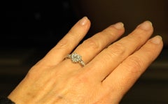 Herzring aus 18 Karat Weißgold mit Diamanten ct. 0,63