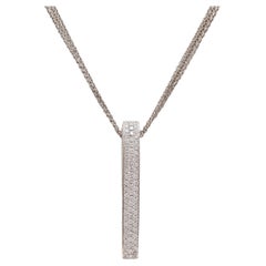 18 Kt White Gold Hulchi Belluni Pavé Diamond Set  Pendant / Necklace