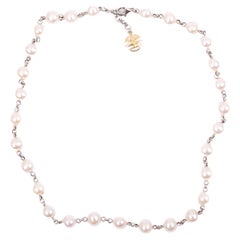 18 Kt White Gold MIMI Chinese Pearl Necklace
