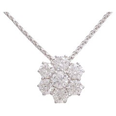 18 kt. White Gold Necklace Pendant with 1.13 ct. Diamonds 