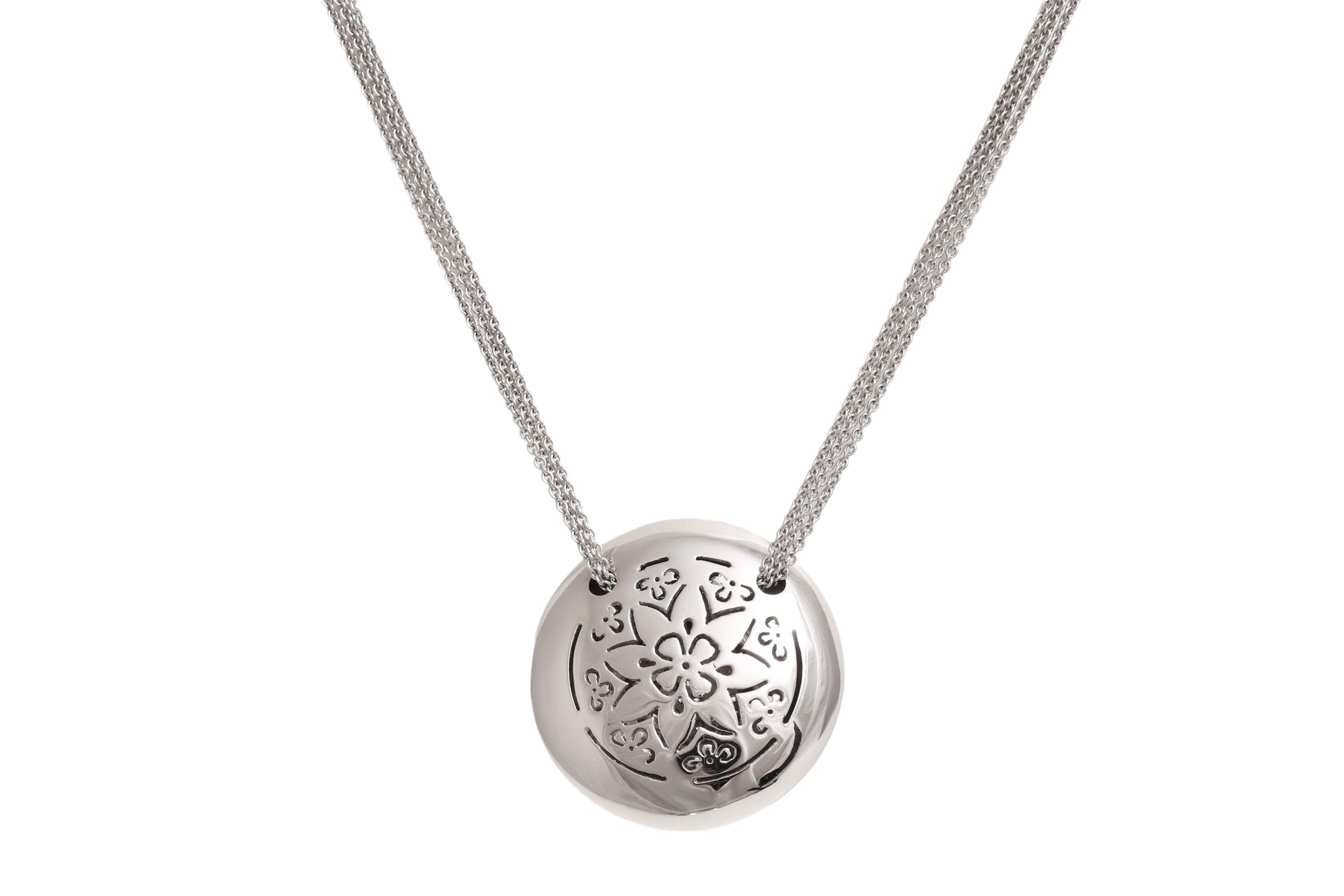 18 kt. White Gold Necklace / Pendant with 1.34 ct. Brilliant Cut diamonds For Sale 3