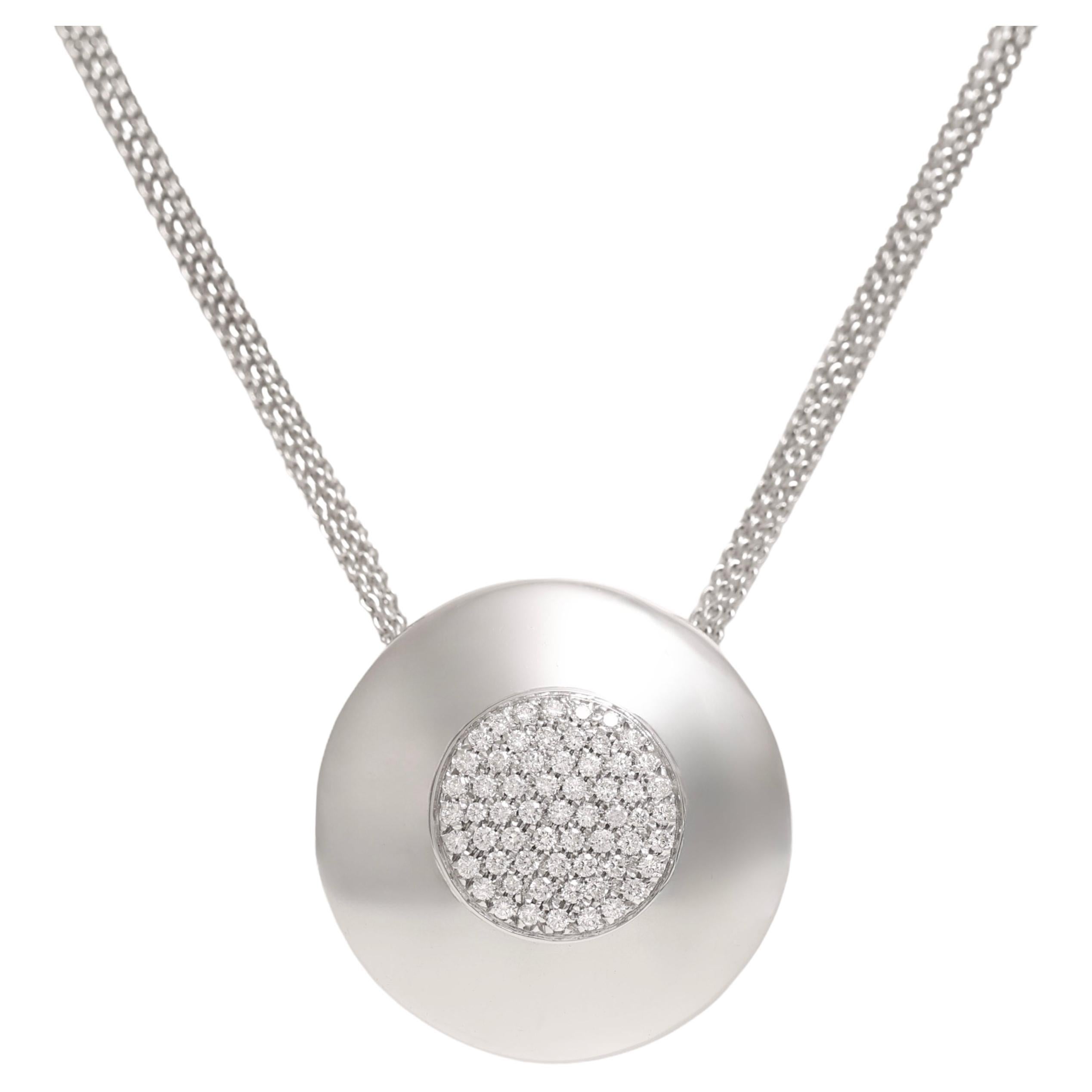 18 kt. White Gold Necklace / Pendant with 1.34 ct. Brilliant Cut diamonds