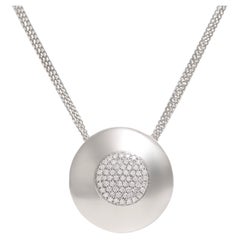 18 kt. White Gold Necklace / Pendant with 1.34 ct. Brilliant Cut diamonds