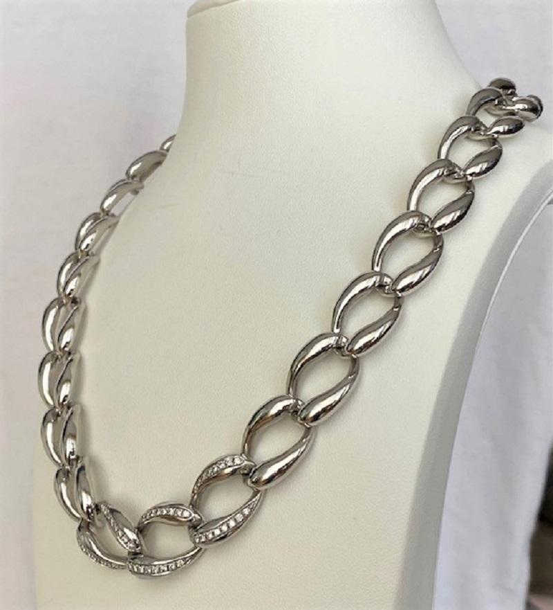  White Gold Necklace with Pendant Approx 0.48 Ct Diamonds For Sale 1
