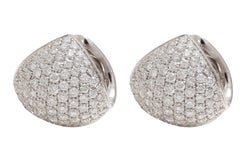 Boucles d'oreilles en or blanc 18 ct Pavé de diamants