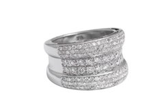 18kt White Gold Modern Pavé Diamond Ring by Joël Glecer, 2.15cts